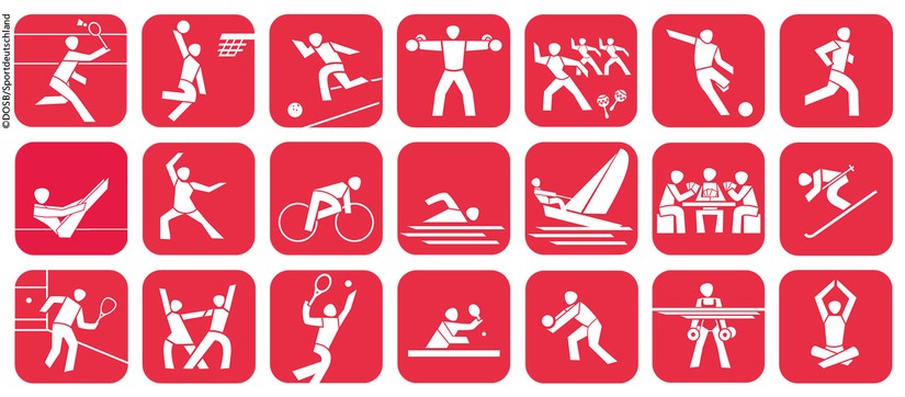 Sammlung von Sportpiktogrammen